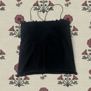 Free People Black Ribbed Tank